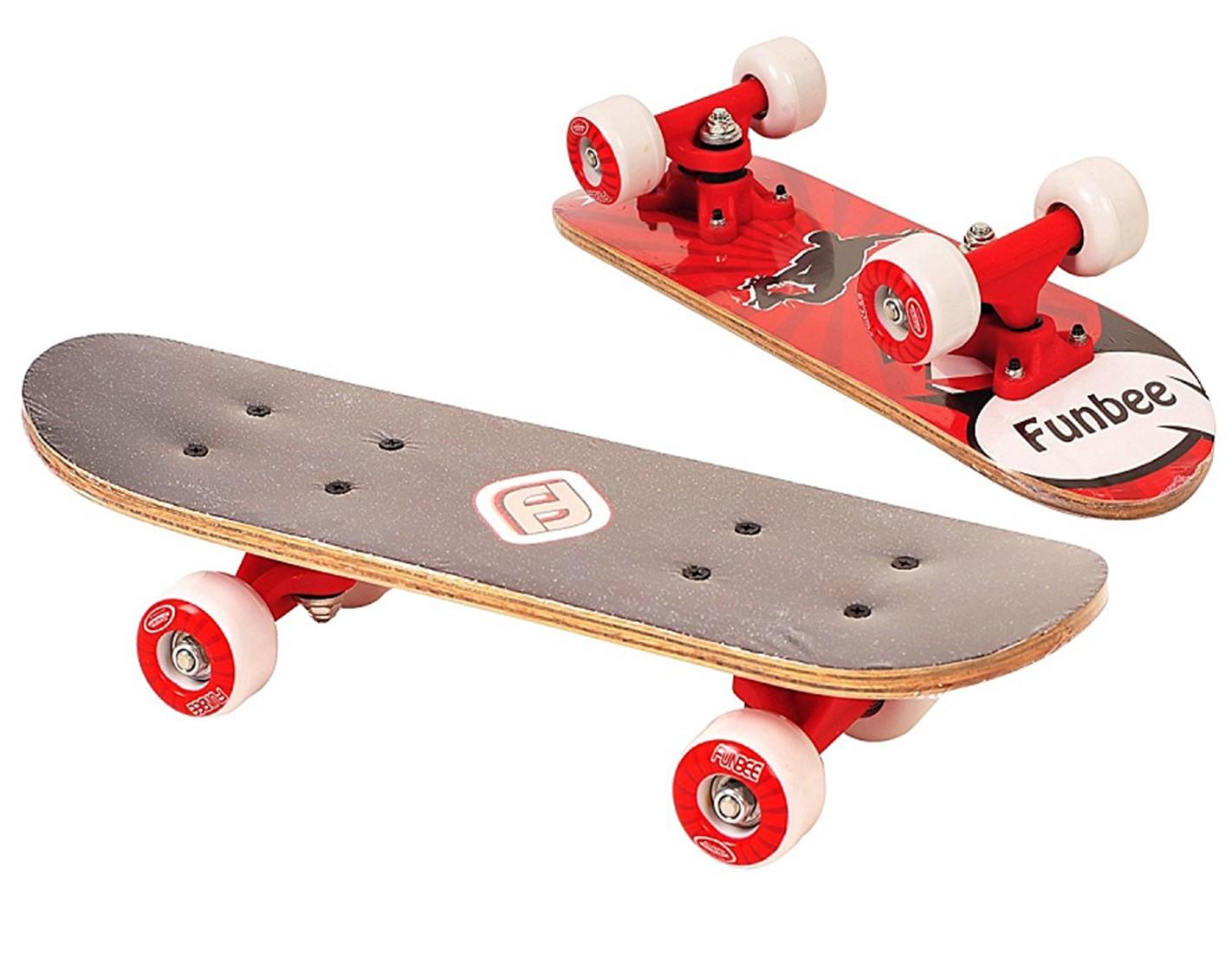Children's Mini Skateboard, Funbee - Red - MoonyBoon