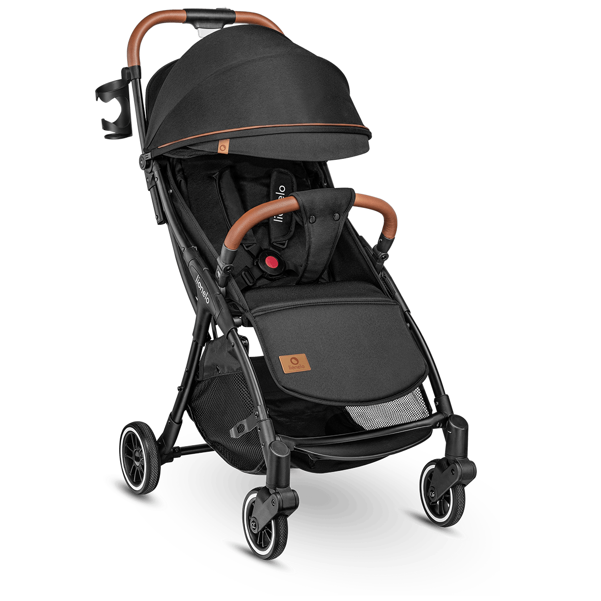 Baby Lionelo Lightweight Pram Stroller Buggy Pushchair Julie Black/Black