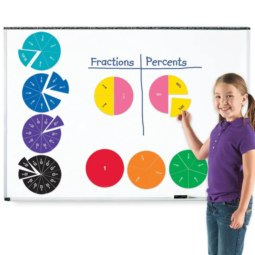 Double-Sided Magnetic Demonstration Rainbow Fraction® Circles - MoonyBoon